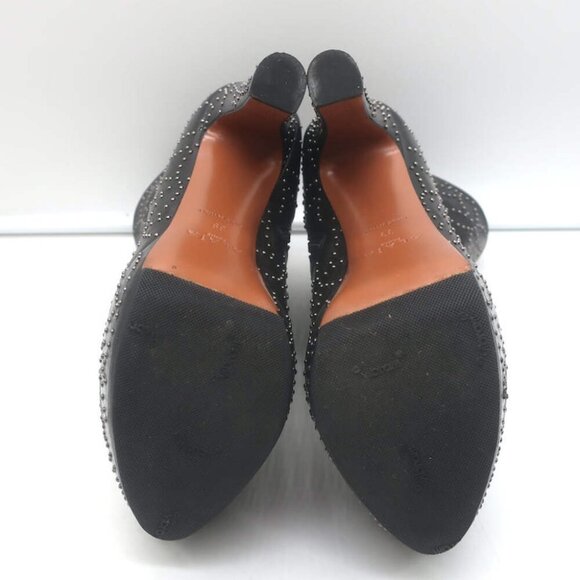 Alaia Studded Leather Platform Boots Black Size 39 - Picture 15 of 16